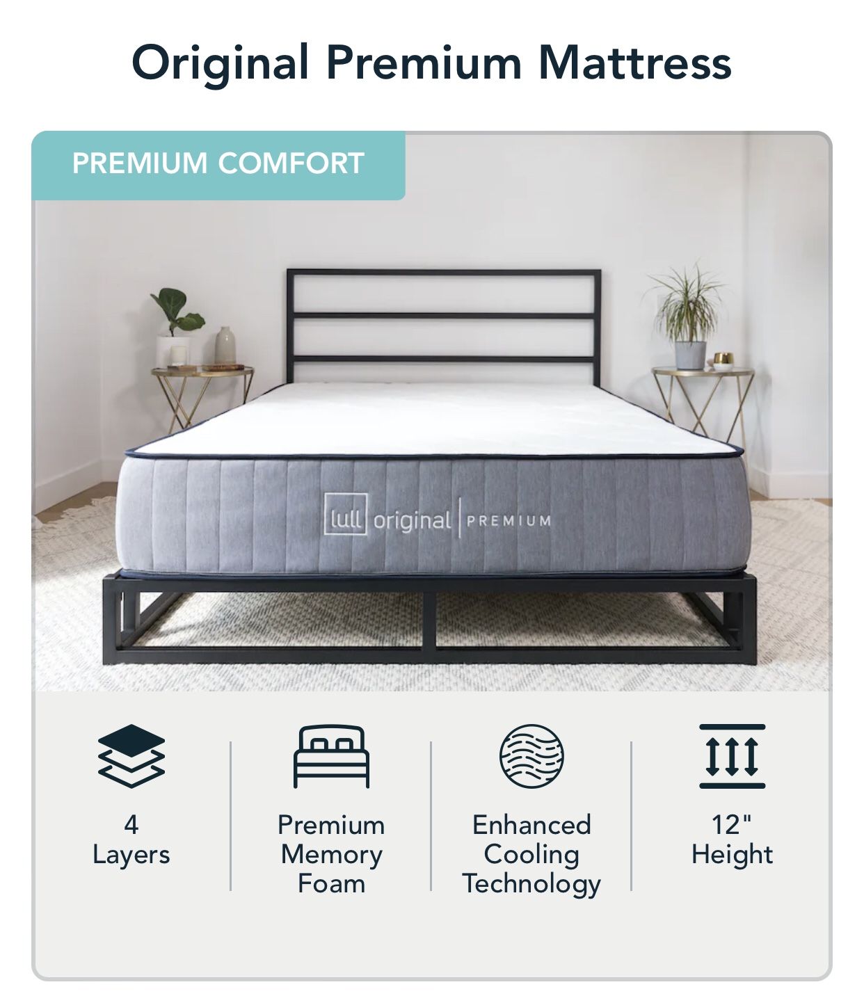 Lull metal 2024 bed frame