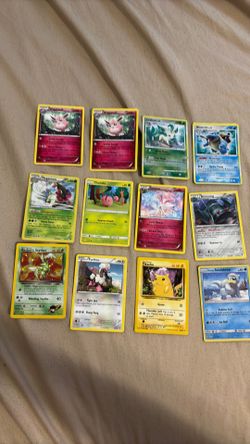 12 Pokemon card lot (Vintage, holo, and reverse holo)