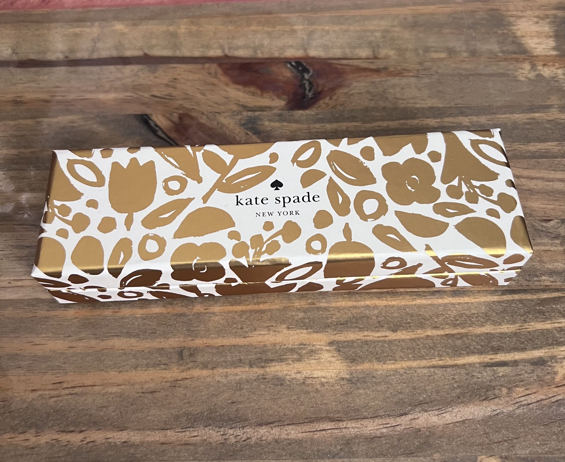 Kate Spade ♠️ gold pen in gift box NWT