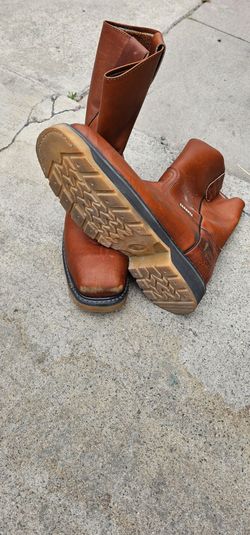 Leather steel toe boots