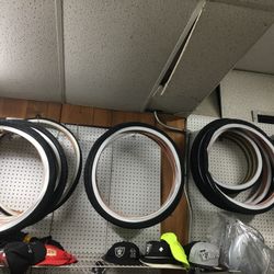 Whitewall, Colors Red Yellow Grey Purple 26x1.25 Tires