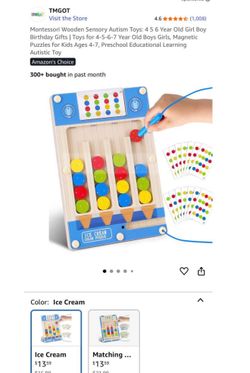 Montessori Wooden Sensory Autism Toys: 4 5 6 Year Old Girl Boy Birthday Gifts | Toys for 4-5-6-7 Year Old Boys Girls, Magnetic Puzzles for Kids Ages 4