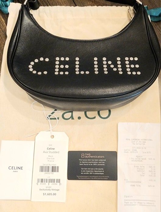 CELINE - Ava Studded 939 BLACK