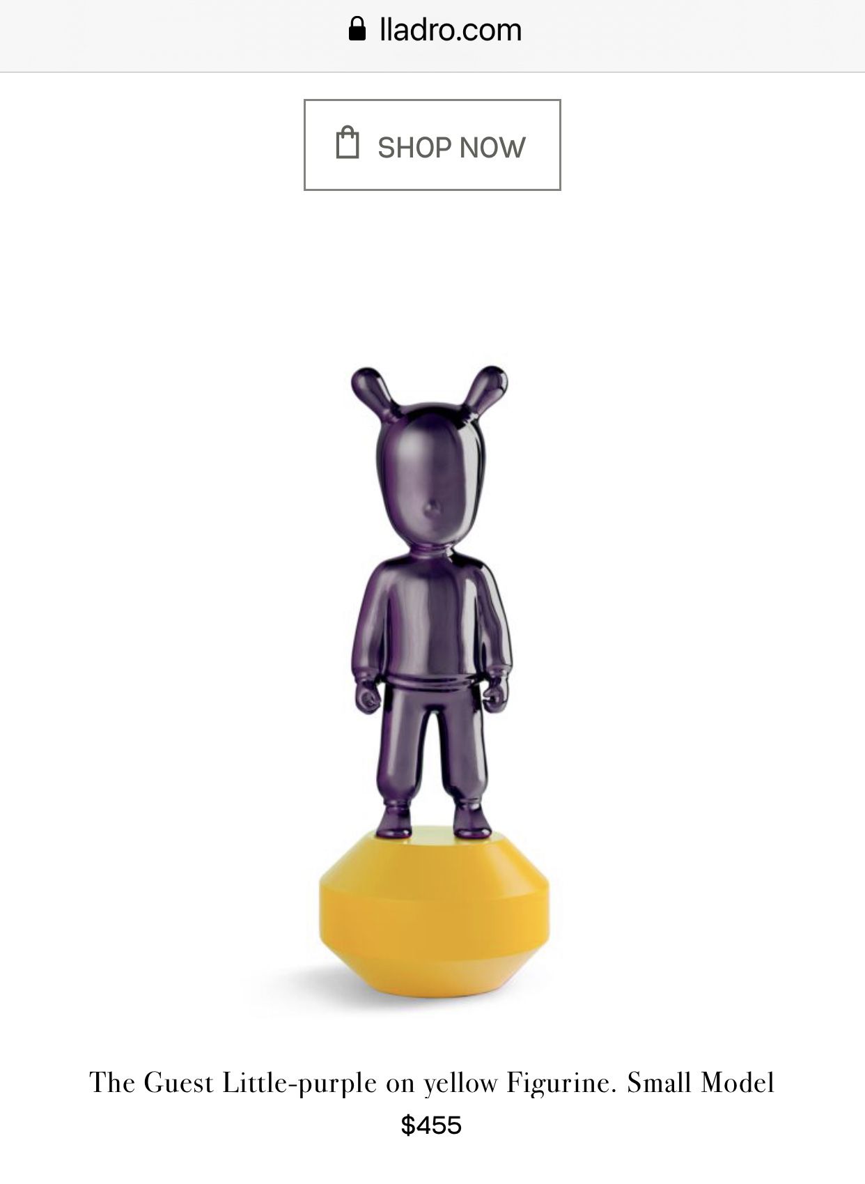 The Guest Little Purple-yellow Figurine From Lladro