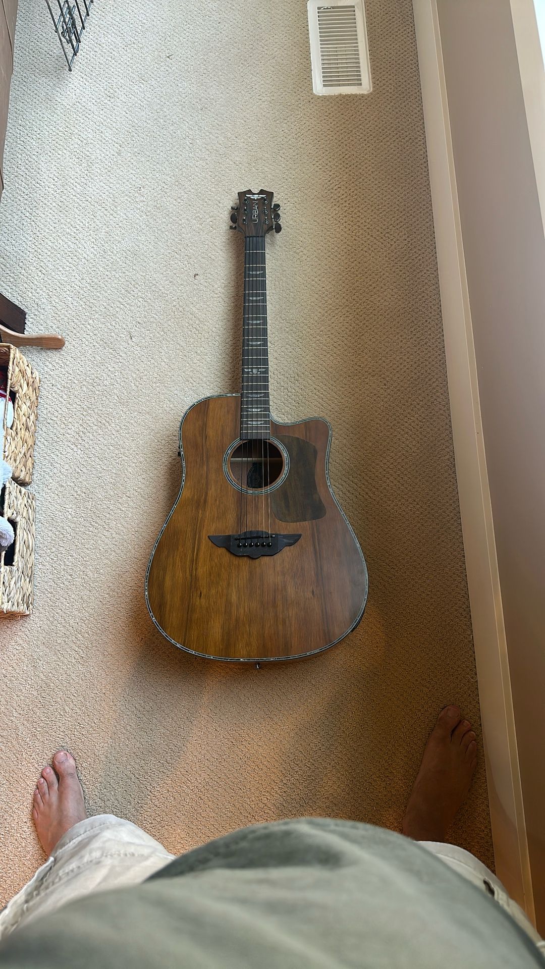 Keith Urban acoustic guitar with amp