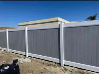 6ft×8ft Grey Vinyl Fence Panel Materials