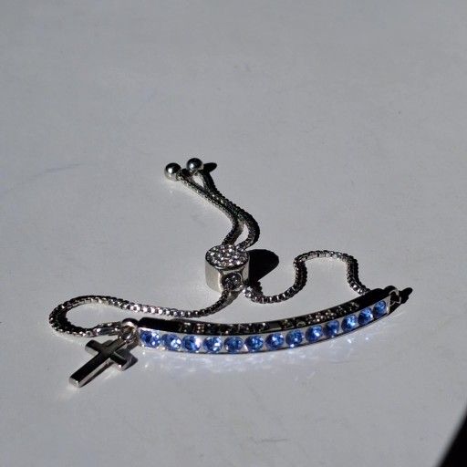 "Beyond Blessed" Adjustable Bracelet With Cross Charm