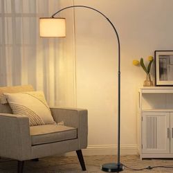 Arc Floor Lamp, Tall Hanging Lamp with 3 Color Temperature Foot Switch, Modern Stand Up Reading Light