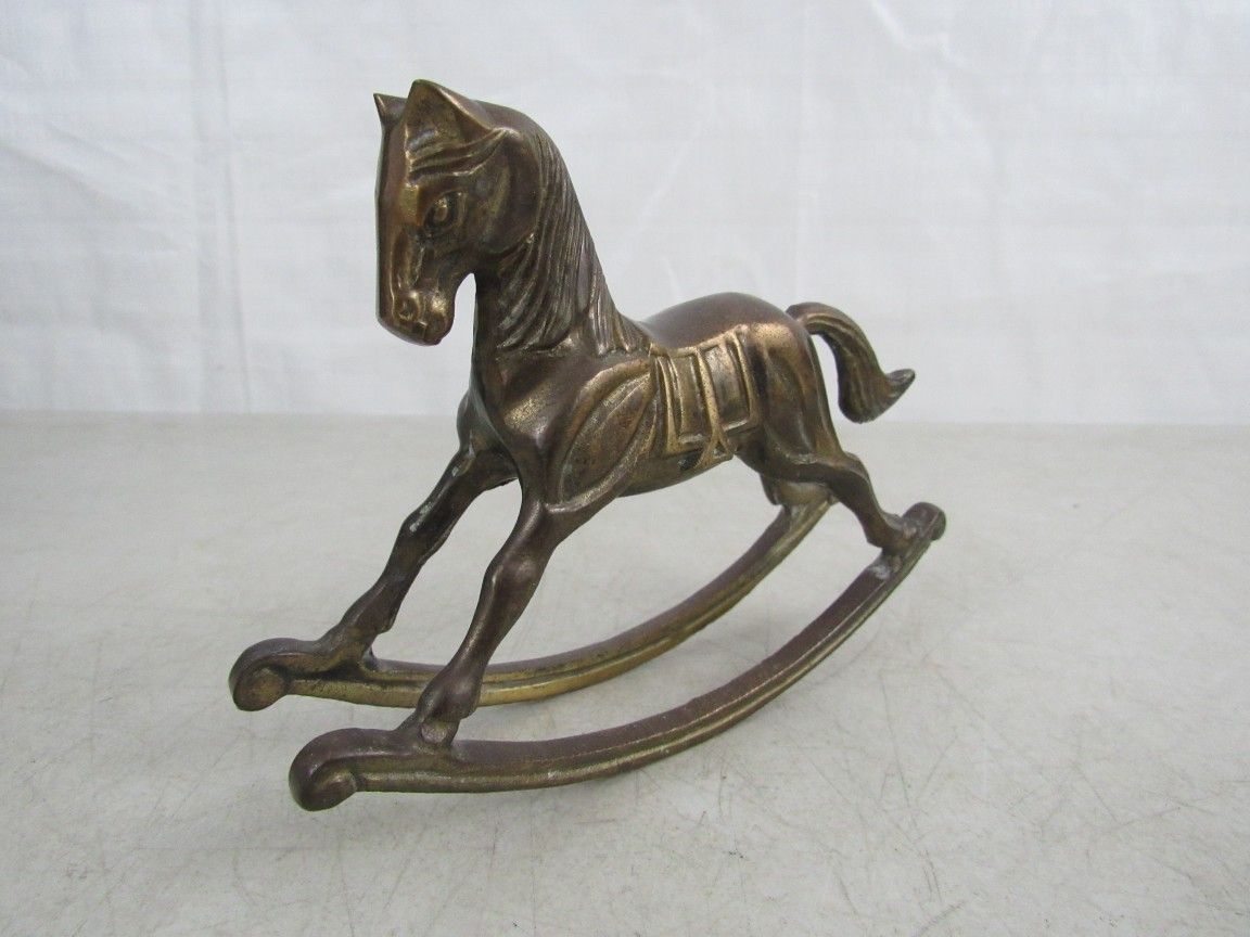 Rocking Horse Mid Century Modern Solid Brass