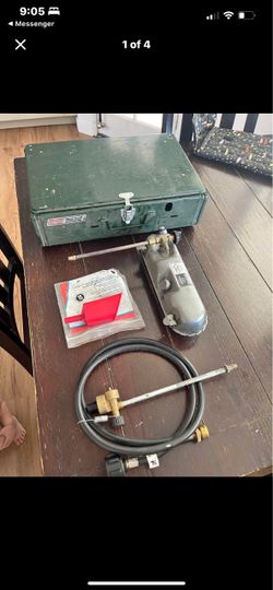 Coleman stove with adapte