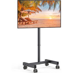 Panasonic 50 In TV On Rolling Stand - 50 Inch - hanging on rolling stand