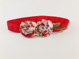 Rose red head band