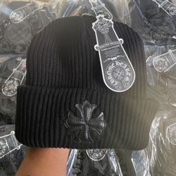 Chrome Hearts x Comme des Garçons Beanie – Black Ribbed Knit