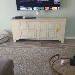 Large White Wooden TV Cabinet Furniture 