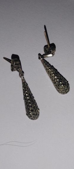Vintage Sterling Silver Teardrop Earrings