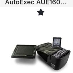 AutoExec Reach Front Seat Car Desk Grey Finish with Phone Mount