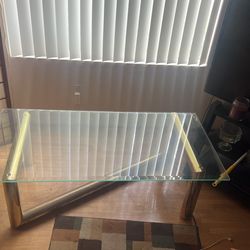 Glass coffee table