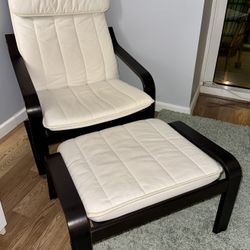 IKEA Poang Series Rocking Chair Arm Chair & Ottoman