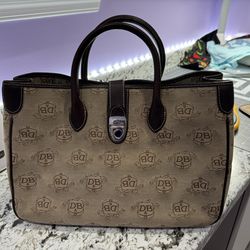 Authentic Dooney & Bourke Donegal Crest Satchel, Sunglasses Case And Key Fob