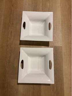 GF Faiancas Neto & Gomes Portugal Large White Serving Bowls