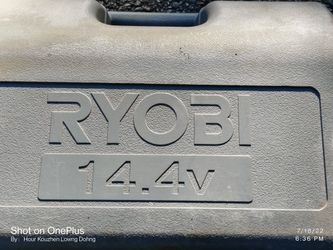 Brand New Ryobi With Hard Case 14.4 Battery Powered Skilsaw And Drill Set With 2 Batteries  And Charger