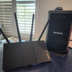 Netgear Nighthawk CM1200 Modem + Asus RT-AX1800S Router Combo