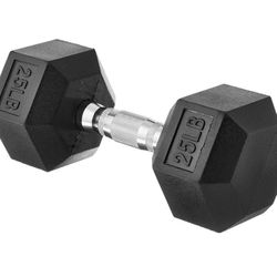 Like New 25 Lbs ( Pounds ) Cast Iron Dumbbell 