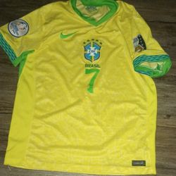 Vini Jr Brazil Copa America 2024 Soccer Jersey 
