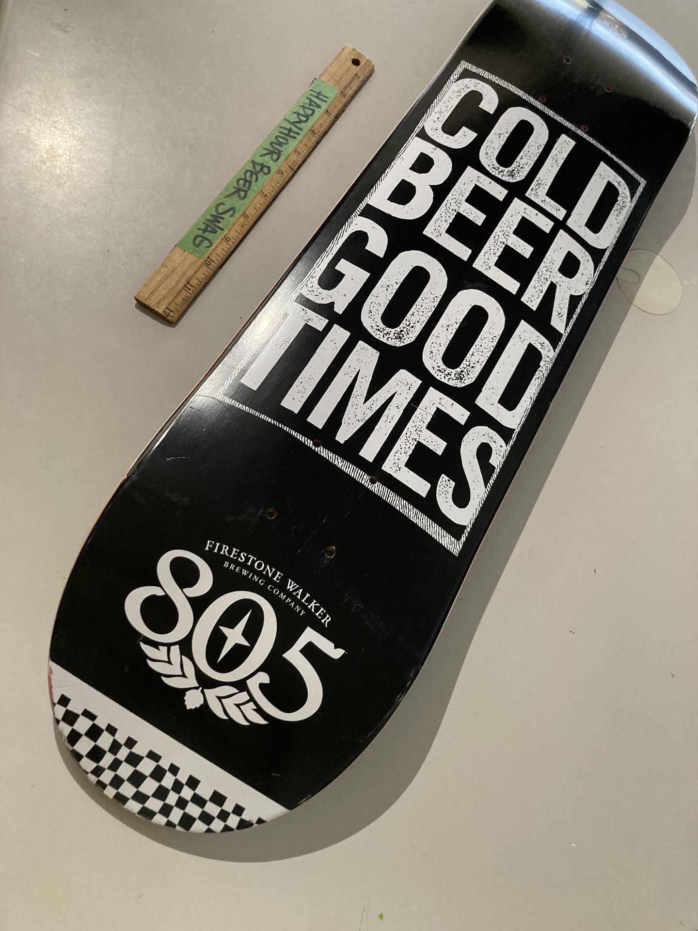 🌟 805 Cold Beer Good Times Skateboard Deck