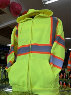 High Visibility Zip Up Hoodie