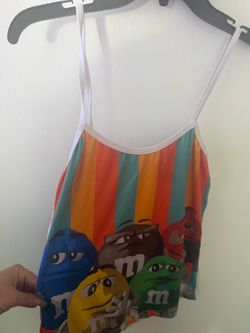 M&M’s multicoloured tank top and shorts set #loungewear #summer One size🤗