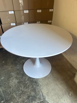 White round table