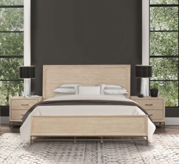 Beige Queen Size Bed $495