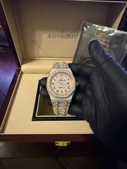 Audemars piguet royal oak two tone Vvs 1 diamond watch
