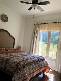 Solid wood queen bed frame