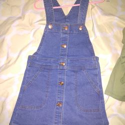 Little Girls Overall Jean Dress Size 5
