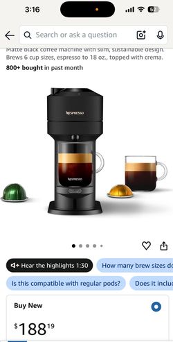 Nespresso Vertuo Pop+ Coffee & Espresso Machine – Open Box, Never Used