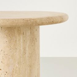 Large Travertine Accent Table