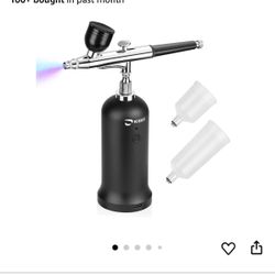 KIBEE Updated Cordless Airbrush Kit with Compressor,USB-C Rechargeable Airbrush with High Pressure Compressor,Wireless Dual Action Air Brush Gun for B