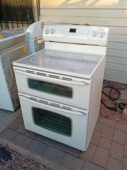 Maytag Double Oven Electric Stove (off white)