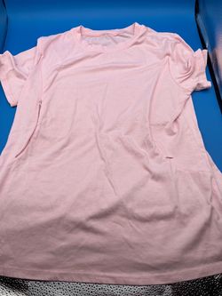 Women’s pink solid knit T-shirt breast feeding zipper