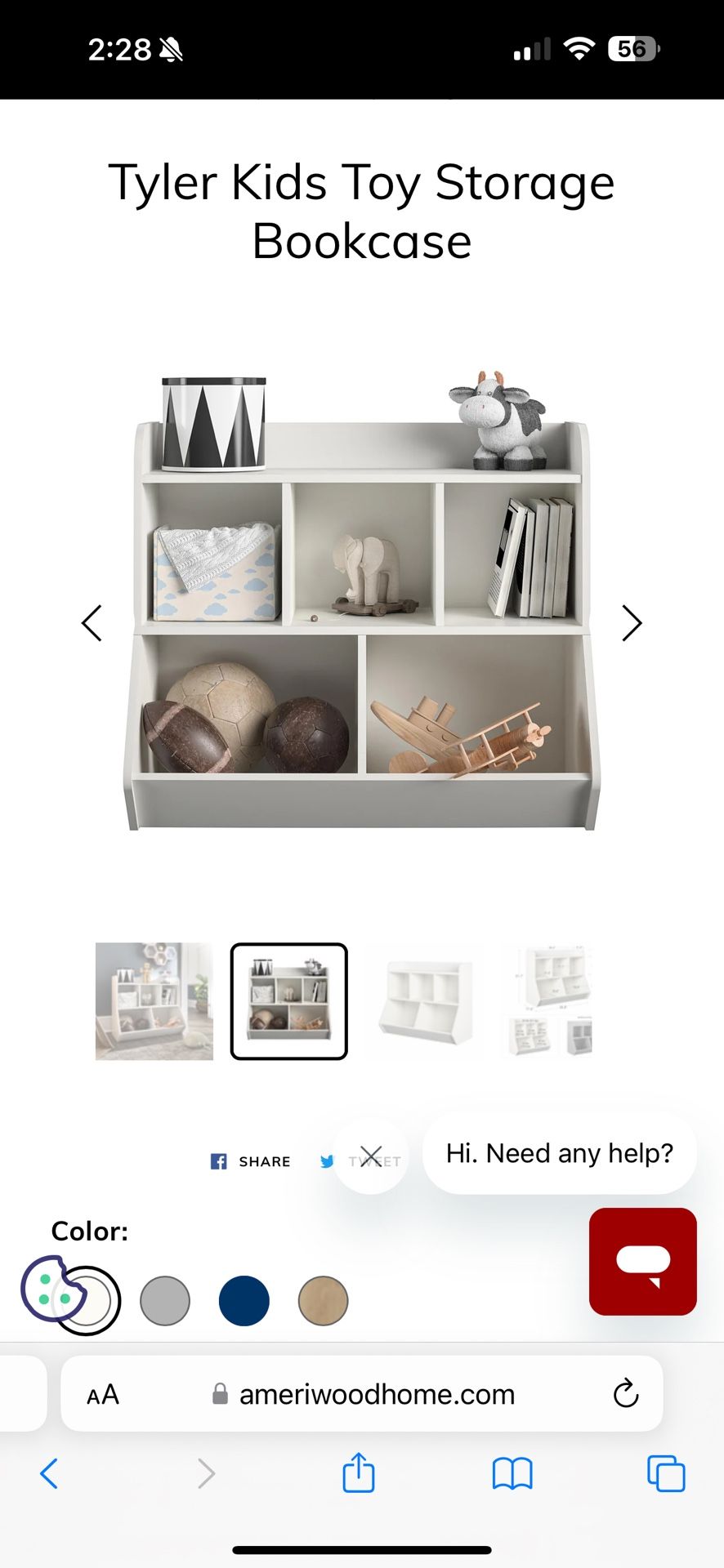 Kids Toy Storage Bookcase