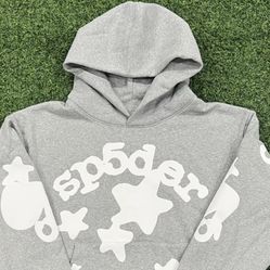 Spider Worldwide Good quality Gray Hoodie Medium 