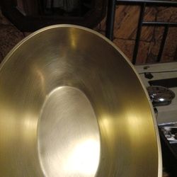 Sweet solid brass singing bowl oblong shaped