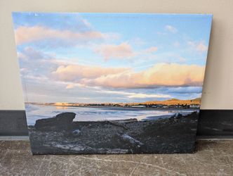 Scenic Coastal Sunset Canvas Wall Art
