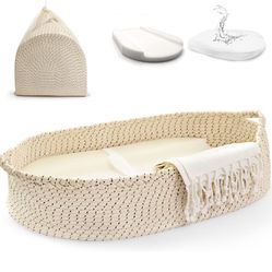 J&Joo Baby Changing Basket - Waterproof Pad Cover, Portable, Changing Table Topper, Changing Pad for Dresser, Nursery Changing Station, Newborn Basket