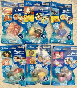 Ja-Ru Disney Jiggly Pals -Jigglies- Complete Set - Stretchy Action Character Toy
