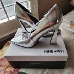 Mother's Day Gift! Nine West Silver Women Shoes 