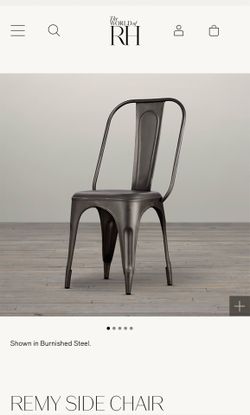 Chair Restoration Hardware  Remy Steel Chair