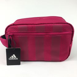 Adidas Unisex Team Toiletry Kit Case Zipper Closure Bold Pink One Size NWT